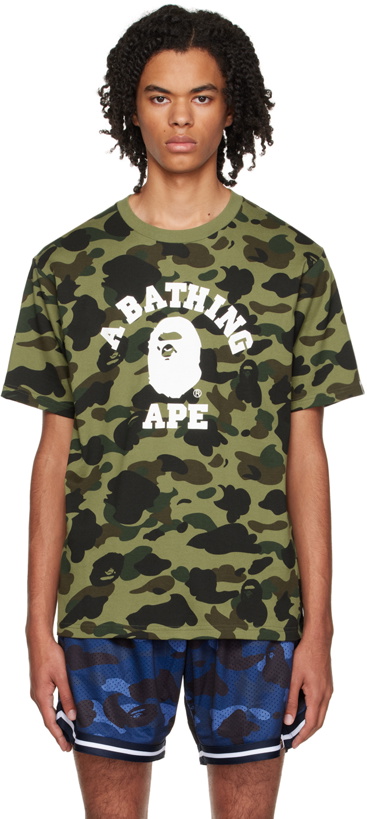 Photo: BAPE Green Camo College T-Shirt