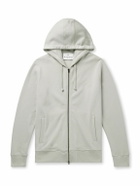 Kingsman - Logo-Embroidered Cotton and Cashmere-Blend Jersey Zip-Up Hoodie - Gray