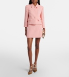 Valentino VGold virgin wool crêpe miniskirt