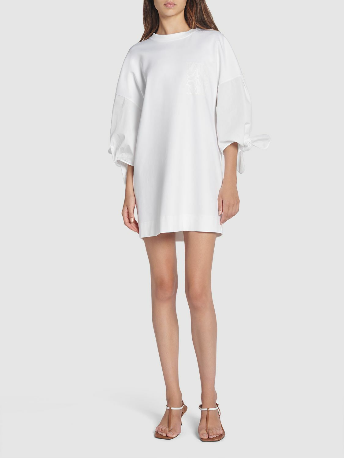 ワンピース Max Mara ALCADE POPELINE OVERSIZED MINI DRESS MAX MARA - Cotton Poplin Lace-up Mini Dress Max Mara