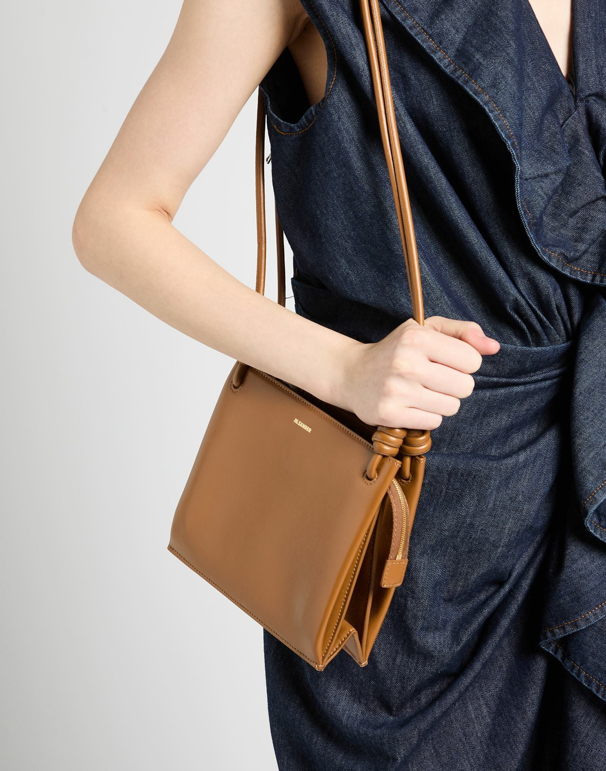 Jil Sander Womens Cross-body bag Camel