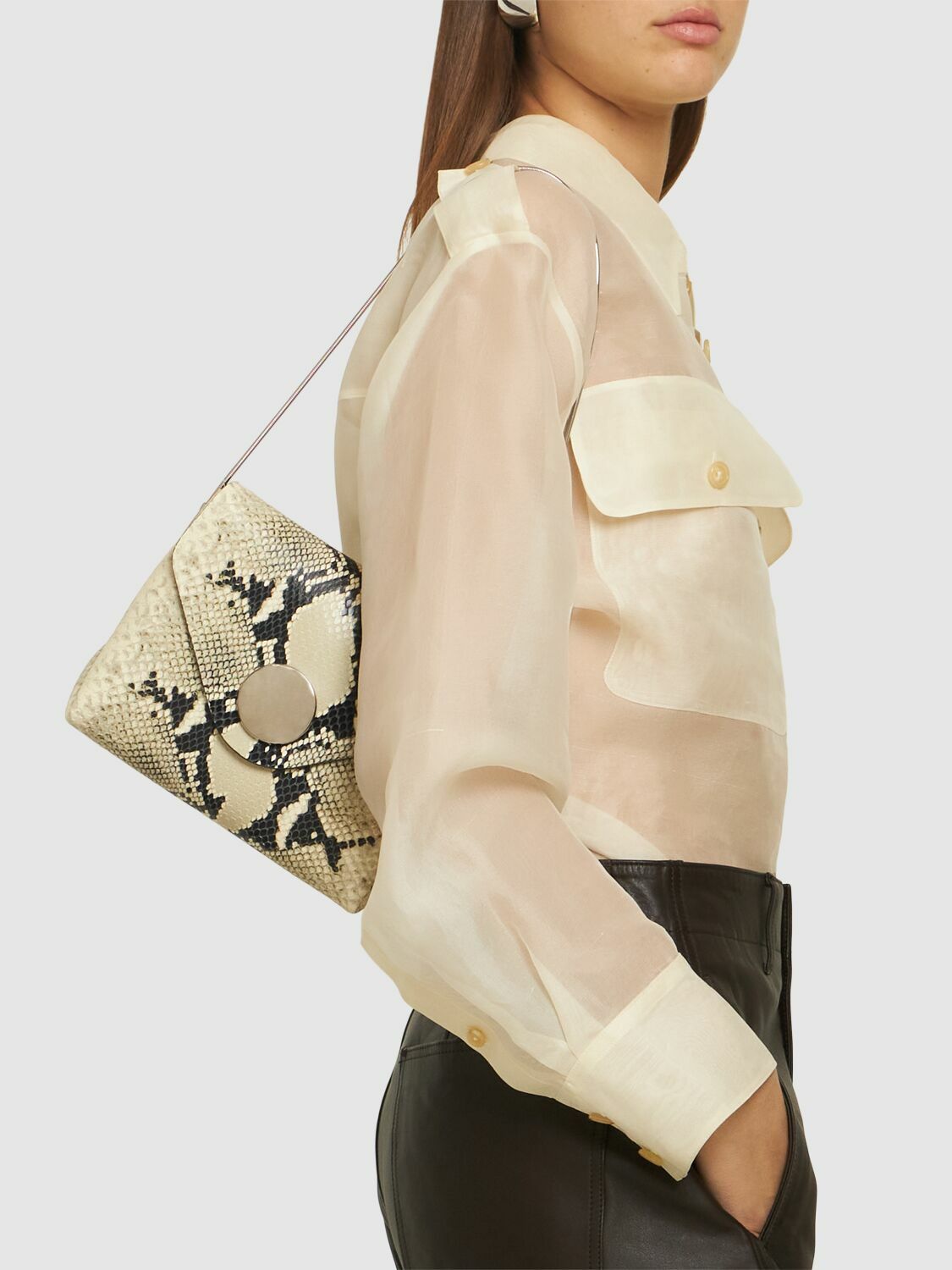 KHAITE Bobbi Python Embossed Leather Bag