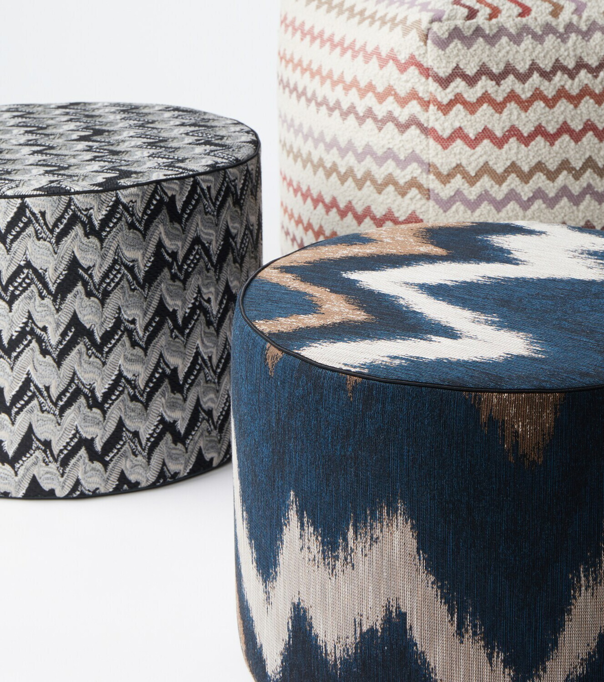Missoni Capri Zigzag bouclé pouf