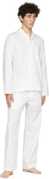 Tekla White Poplin Pyjama Pants