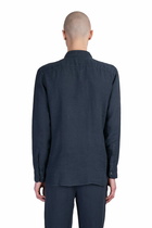 120% Lino Shirt In Blue Linen