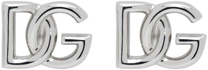 Photo: Dolce & Gabbana Silver 'DG' Cuff Links