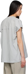 LEMAIRE Gray Cap Sleeve Blouse