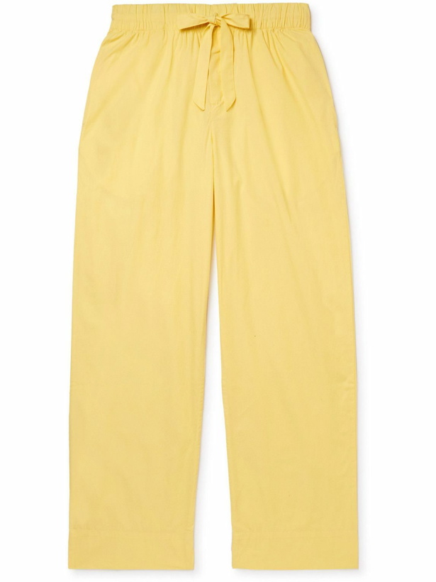 Photo: TEKLA - Organic Cotton-Poplin Pyjama Trousers - Yellow