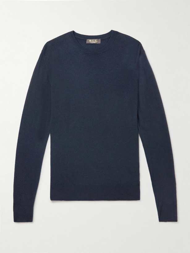 Photo: Loro Piana - Slim-Fit Baby Cashmere Sweater - Blue