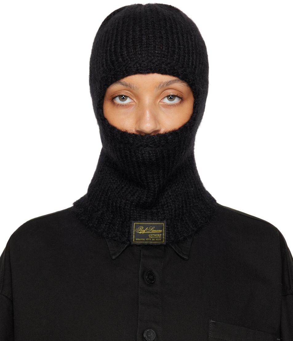 Raf Simons Black Mohair Balaclava Raf Simons