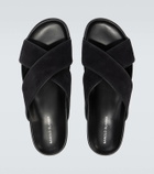 Manolo Blahnik Chiltern suede slides