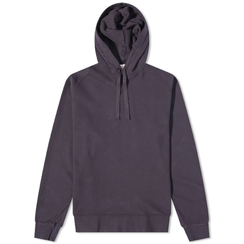 Photo: Officine Generale Men's Odin Pigment Dyed Hoody in Ink Navy