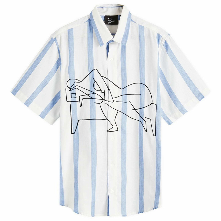 Photo: By Parra Men's Sleep Now Short Sleeve Shirt in Blue