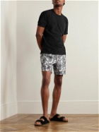 James Perse - Straight-Leg Camouflage-Print Cotton Oxford Drawstring Shorts - Gray