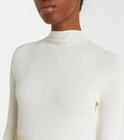 Alaïa Gathered jersey minidress
