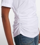 Victoria Beckham Gathered cotton jersey T-shirt