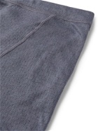 YINDIGO AM - Slim-Fit Air-Knit Perforated Cotton Long Johns - Gray