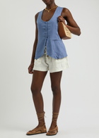 Free People Westmoreland Linen-blend Shorts Ivory XS (UK 4-6 / XS)