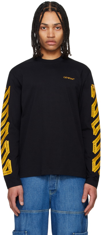 Photo: Off-White Black Tape Arrow Skate Long Sleeve T-shirt