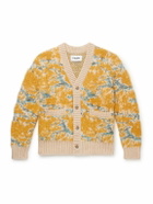 Corridor - Jacquard-Knit Cotton-Blend Cardigan - Yellow