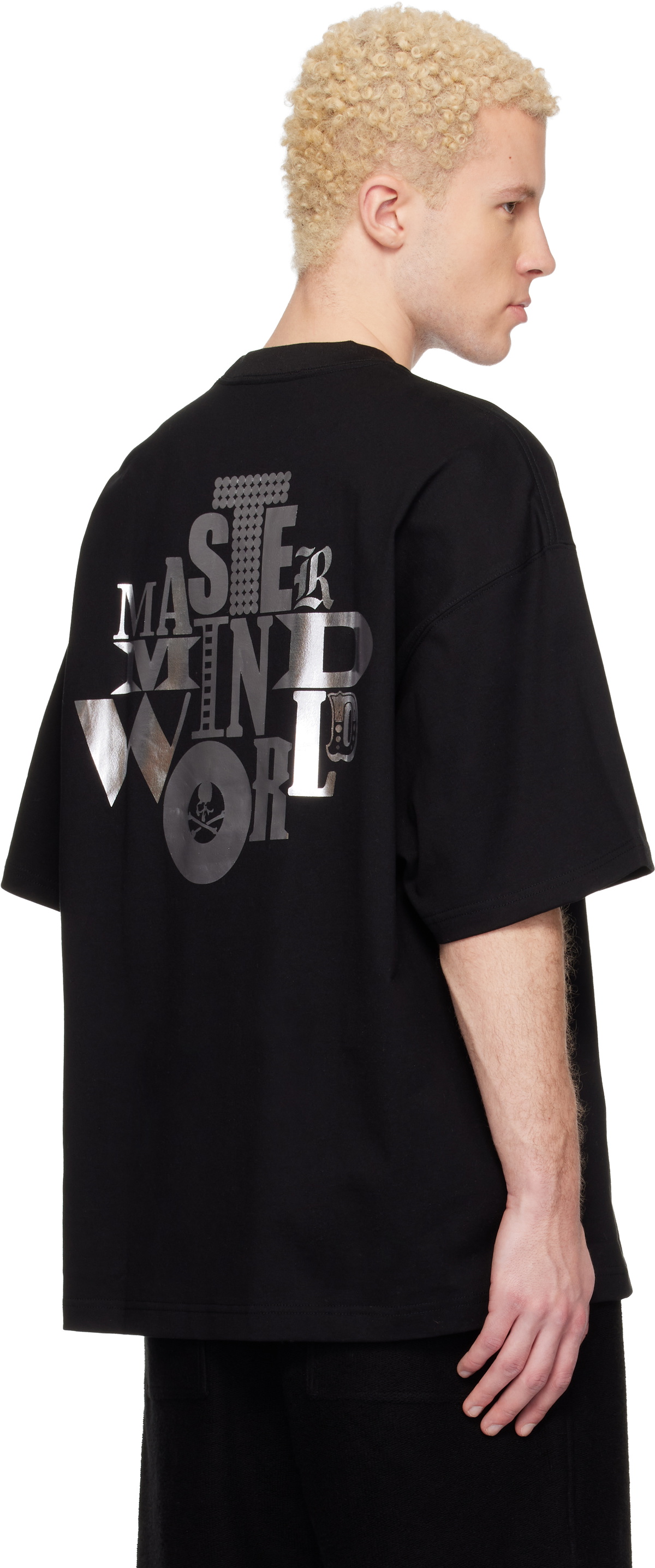 MASTERMIND WORLD Black MW Foil Logo SS T-shirt