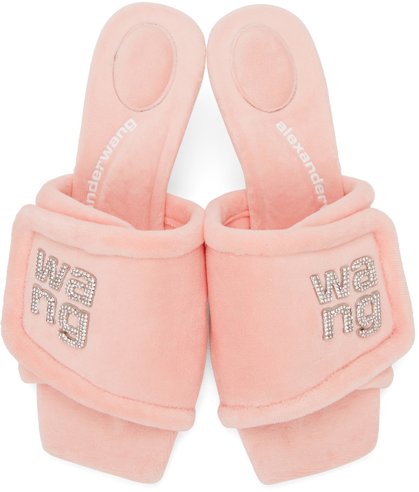 Alexander Wang Pink Padded Logo Jessie Heeled Sandals Alexander Wang