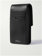 Off-White - Logo-Print Full-Grain Leather Phone Case