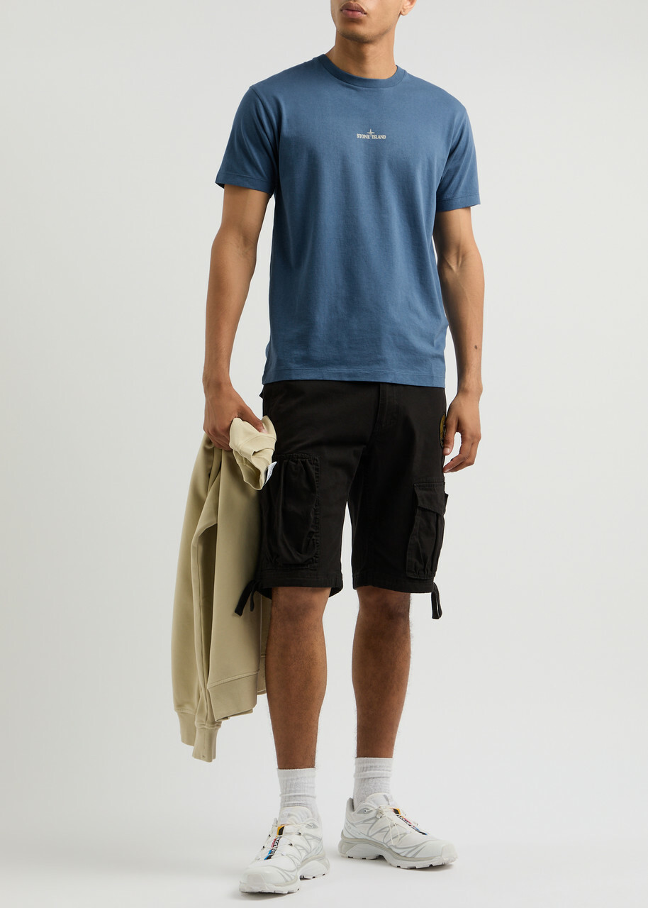 Tシャツ・カットソー STONE  Dark Blue Cotton T-Shirt 26062211r_1.jpg?m=1700562625