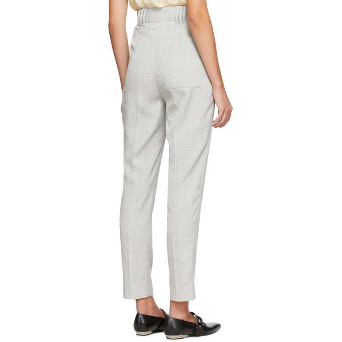 Proenza Schouler Grey Draped Suit Trousers Proenza Schouler