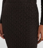 Velvet Mia lace midi skirt