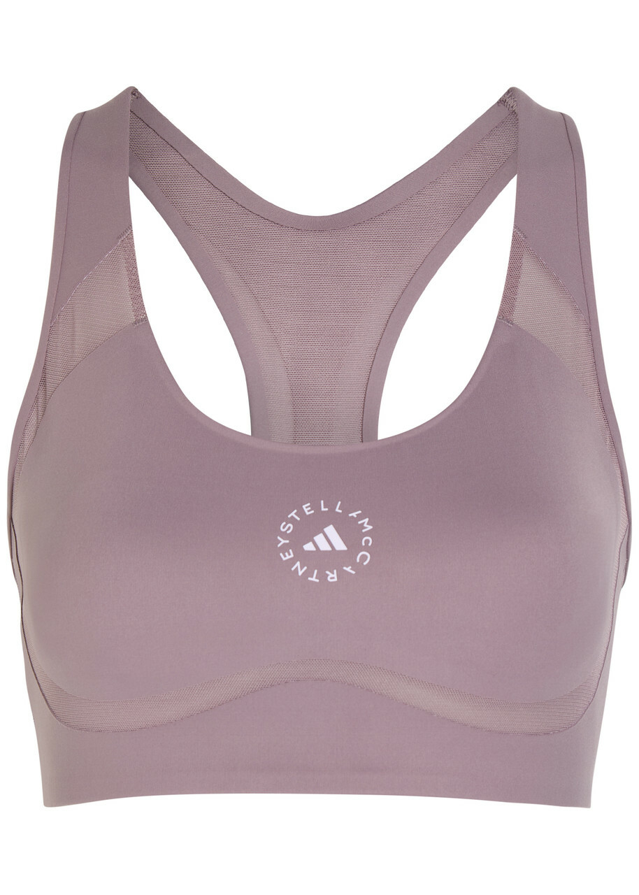 Adidas X Stella Mccartney Power Impact Stretch-jersey Training bra Purple