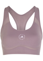 Adidas X Stella Mccartney Power Impact Stretch-jersey Training bra Purple