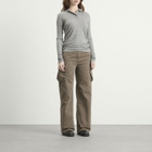 Entire Studios Women's Long Sleeve Polo in Silver Grain