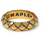 MAPLE - Quilted Gold-Plated Ring - Gold