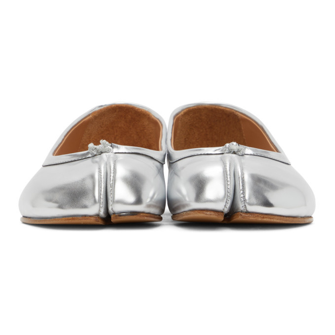 Maison Margiela Silver Tabi Ballerina Flats