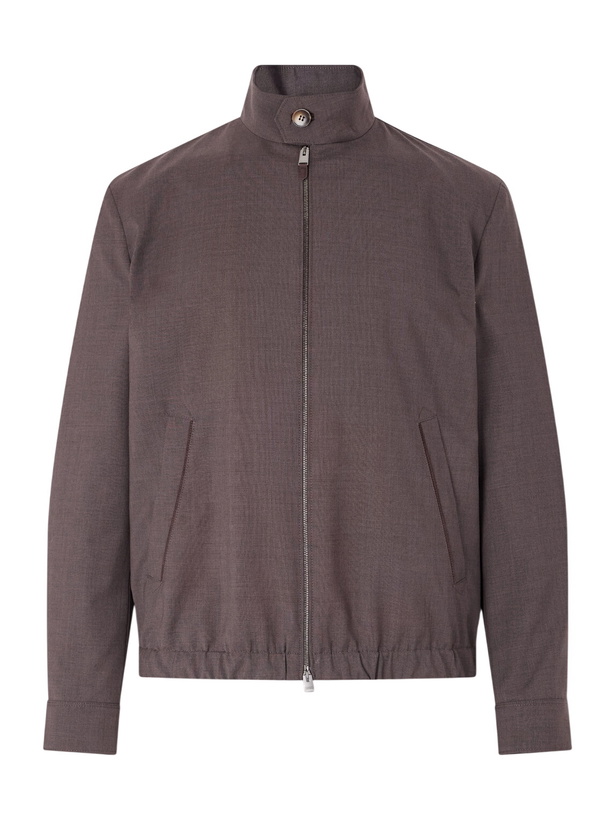 Photo: Canali - Impeccabile Wool Bomber Jacket - Brown