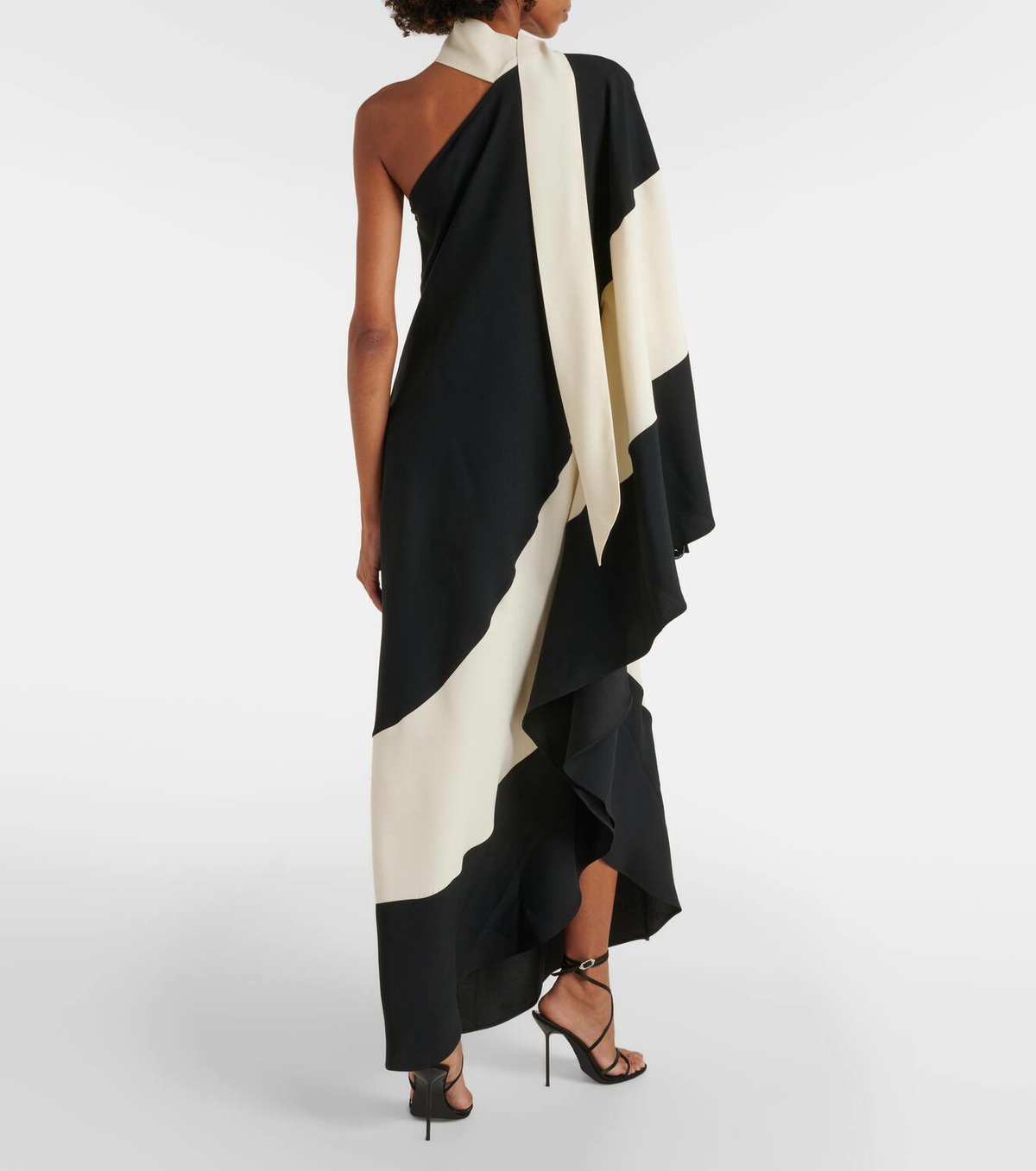 Taller Marmo Tirso scarf-detail intarsia cady gown
