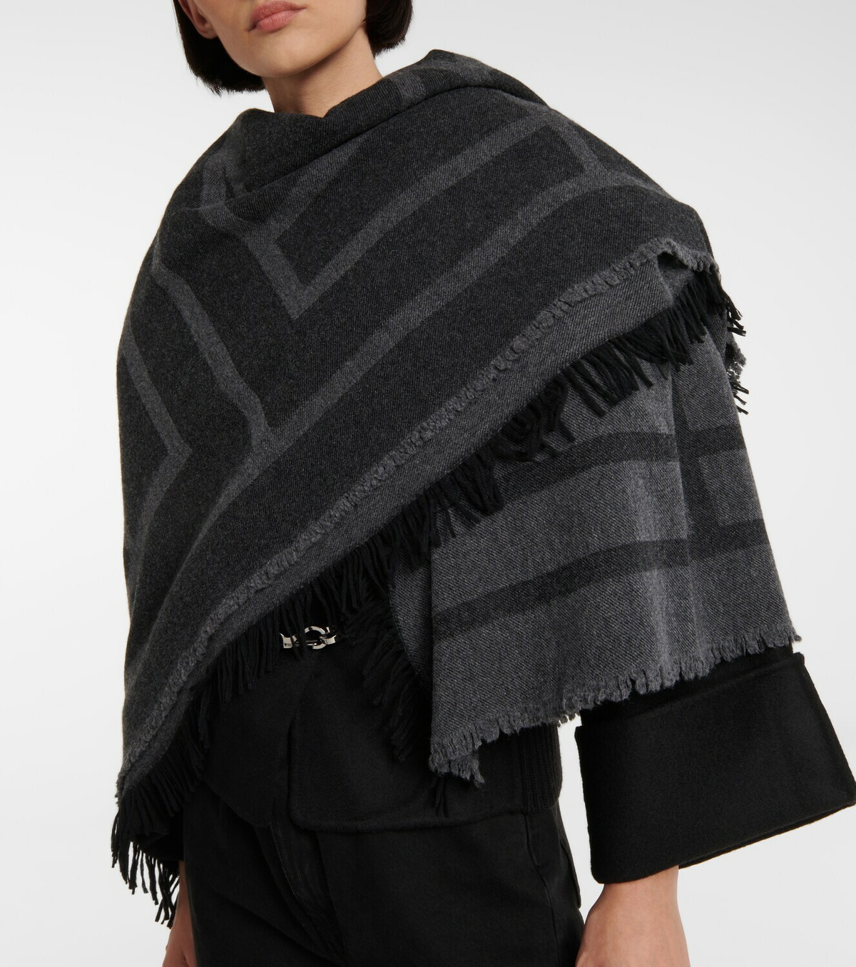 Toteme Logo wool and cashmere scarf Toteme