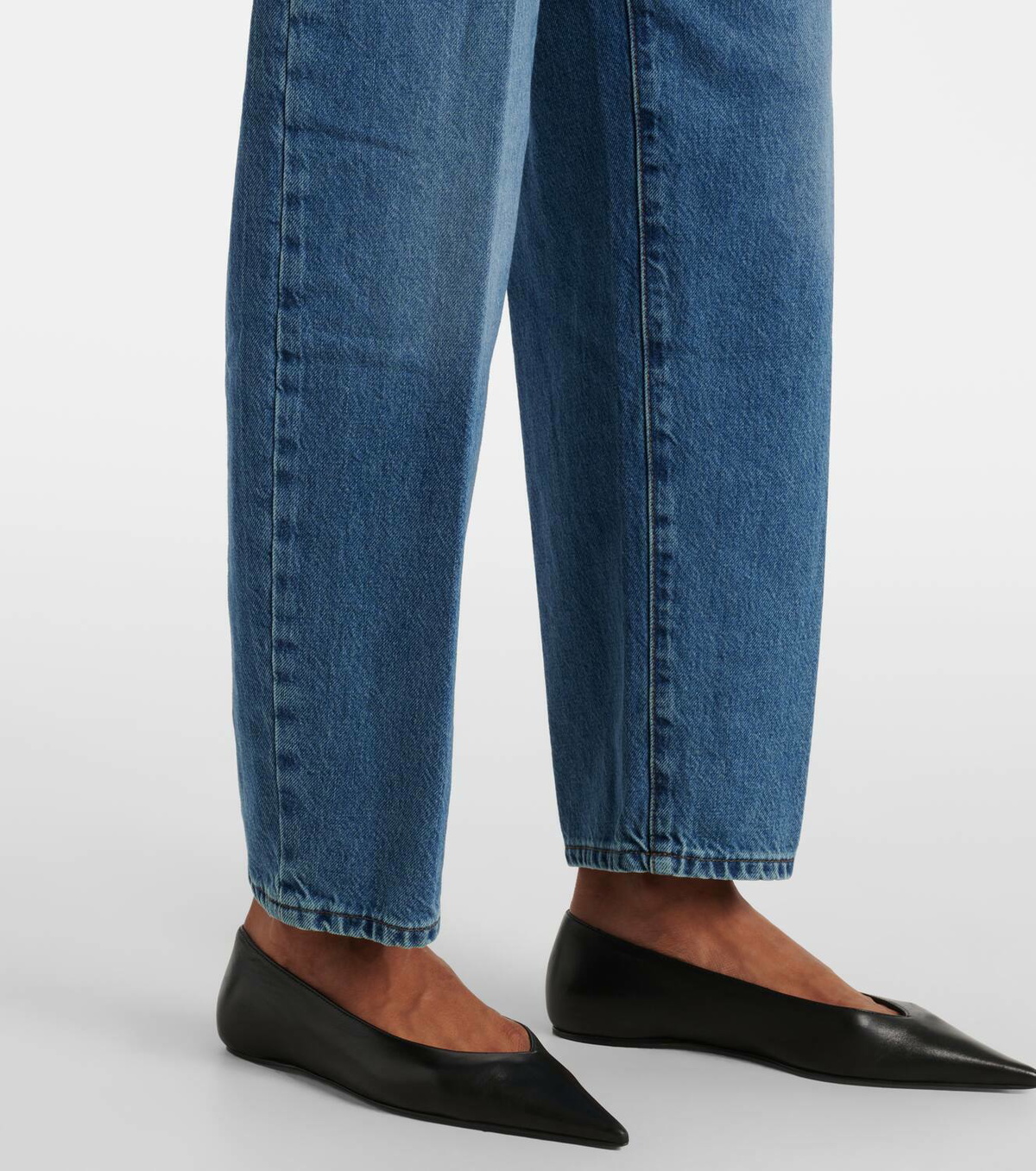 Frame Low-rise barrel-leg jeans Frame Denim