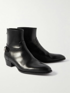 CELINE - Drugstore Buckled Leather Ankle Boots - Black