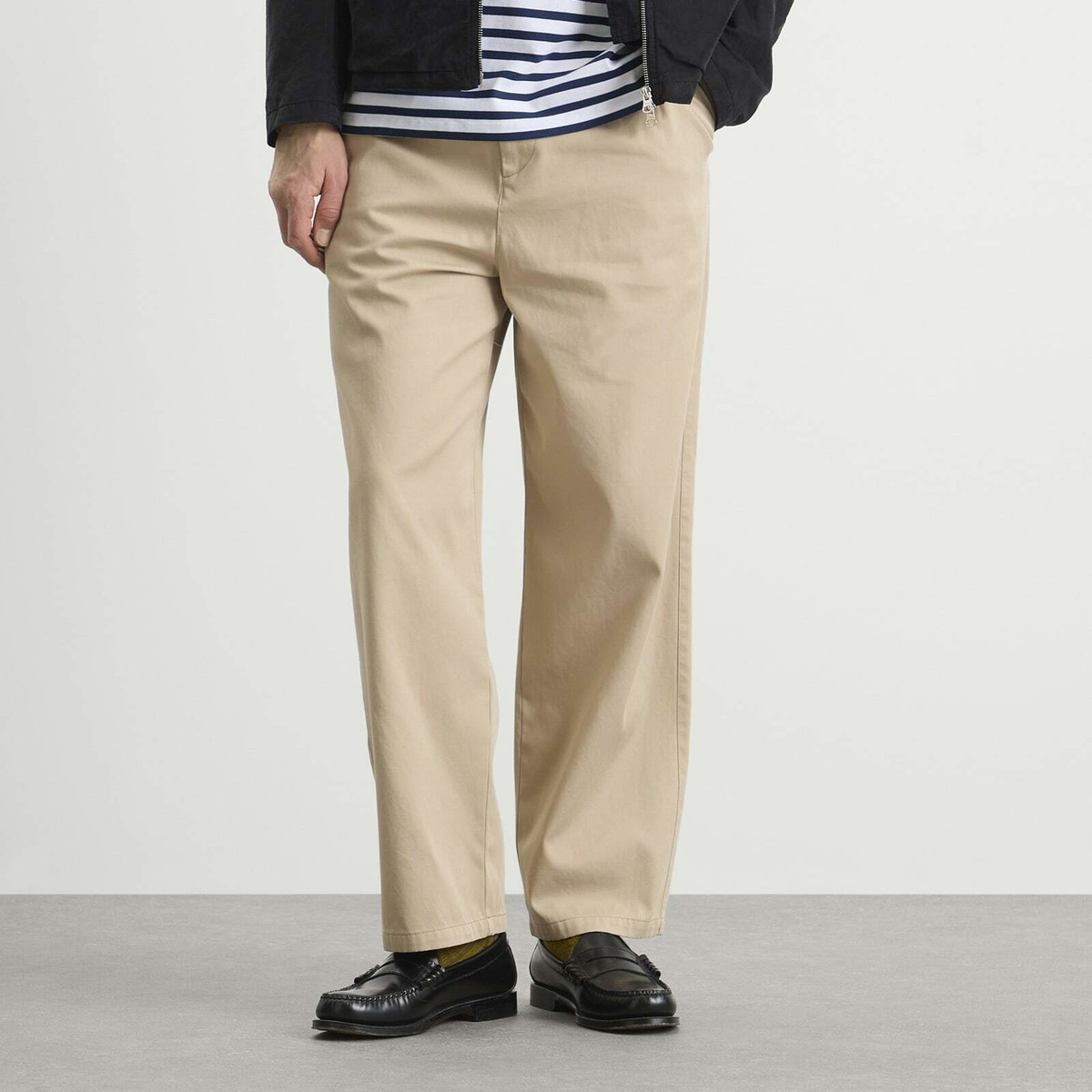 A.P.C. Men's Ricky Double Pleat Chinos in Beige