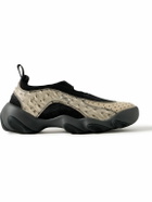 Oakley Factory - Brain Dead Flesh Panelled Textured-Leather, Nubuck, Mesh and Scuba Slip-On Sneakers - Neutrals
