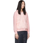 Comme des Garcons Girl Pink Faux-Fur Panel Hoodie