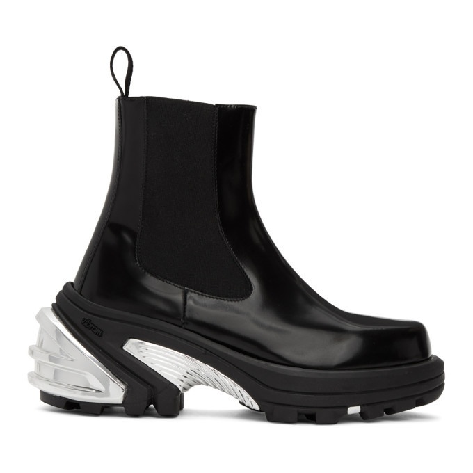 Photo: 1017 ALYX 9SM Black and Silver Removable Sole Chelsea Boots