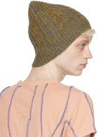 Acne Studios Yellow Cable Knit Beanie