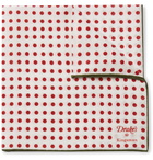 Kingsman - Drake's Polka-Dot Linen Pocket Square - Red