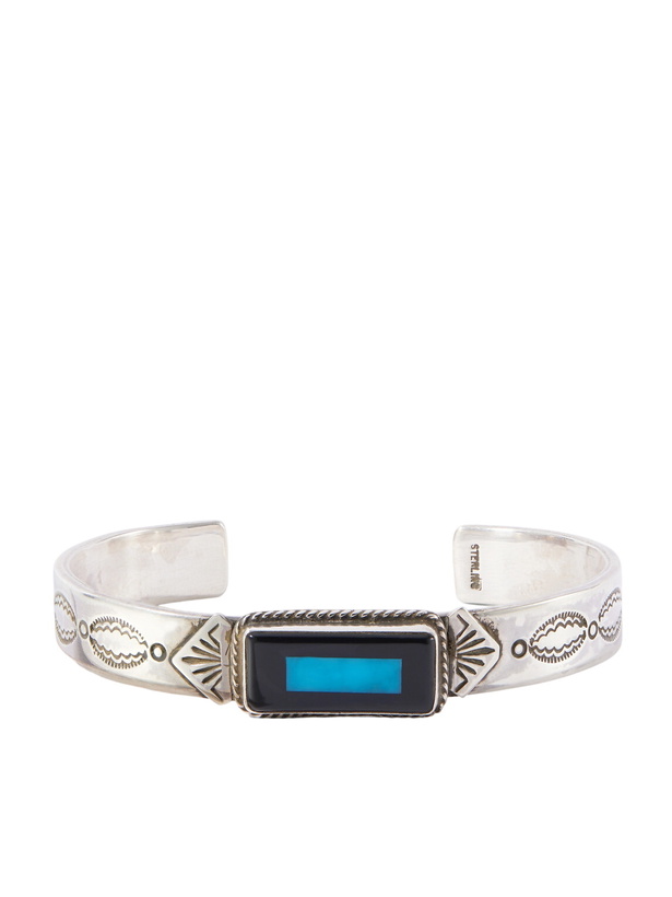 Photo: Peyote Bird - Luke Sterling Silver, Onyx and Turquoise Bracelet