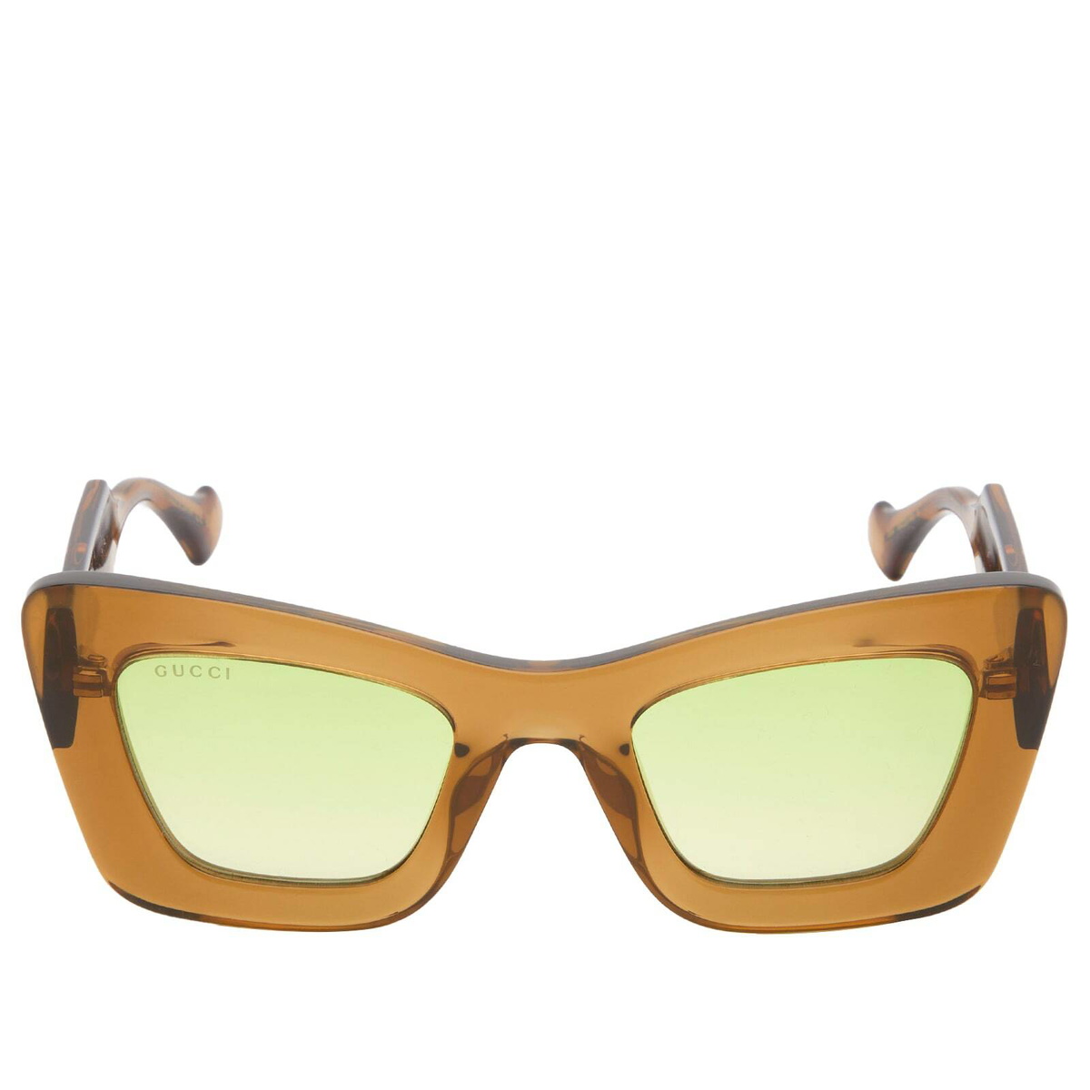 Gucci Women Sunglasses Brown Crystal Green Gradient Butterfly GG1552S 004 NEW Gucci Brown Shaded Butterfly Ladies Sunglasses GG0459S 002  main image 3
