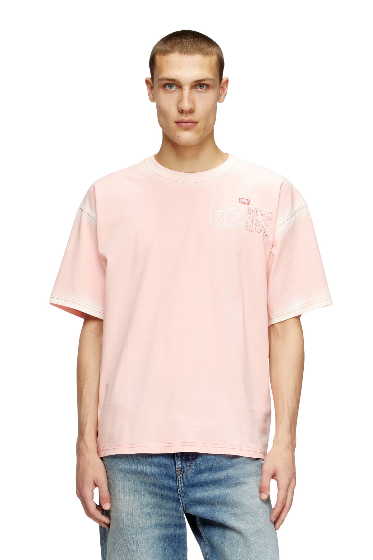 Diesel White T-Diegor-L6 T-Shirt Diesel