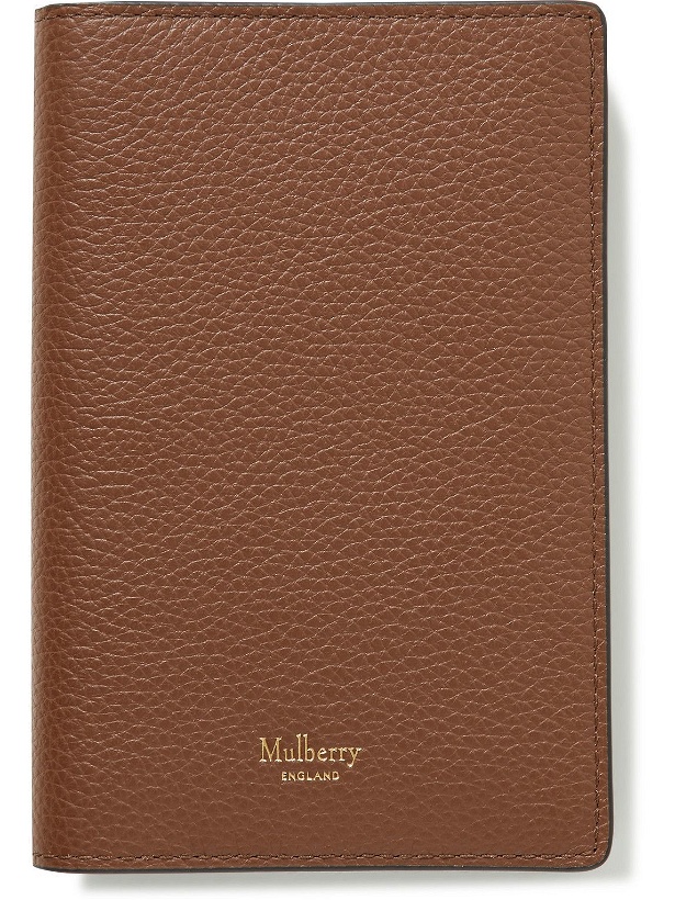 Photo: Mulberry - Logo-Print Full-Grain Leather Passport Cover